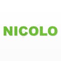 NICOLO nome in polistirolo - Arial - Verde - Senza base
