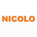 NICOLO nome in polistirolo - Arial - Arancione - Senza base