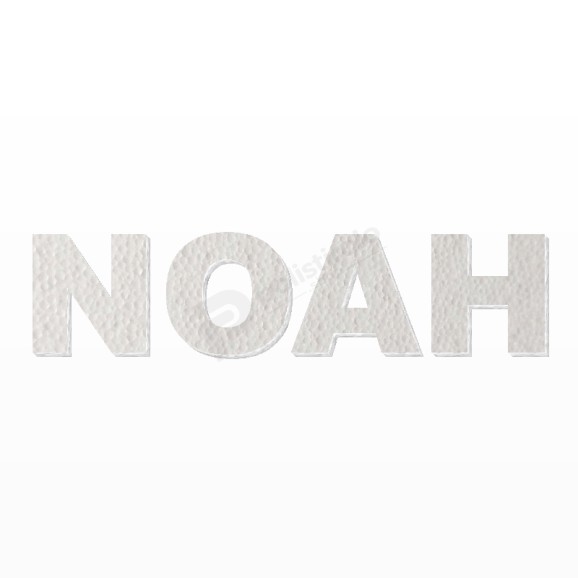 NOAH nome in polistirolo - Arial - Bianco - Senza base