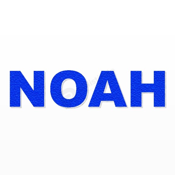NOAH nome in polistirolo - Arial - Blu - Senza base