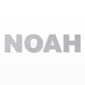 NOAH nome in polistirolo - Arial - Argento - Senza base