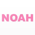 NOAH nome in polistirolo - Arial - Rosa - Senza base