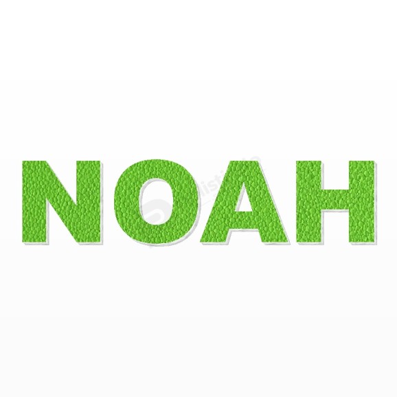 NOAH nome in polistirolo - Arial - Verde - Senza base