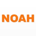 NOAH nome in polistirolo - Arial - Arancione - Senza base