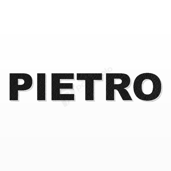 PIETRO nome in polistirolo - Arial - Nero - Senza base