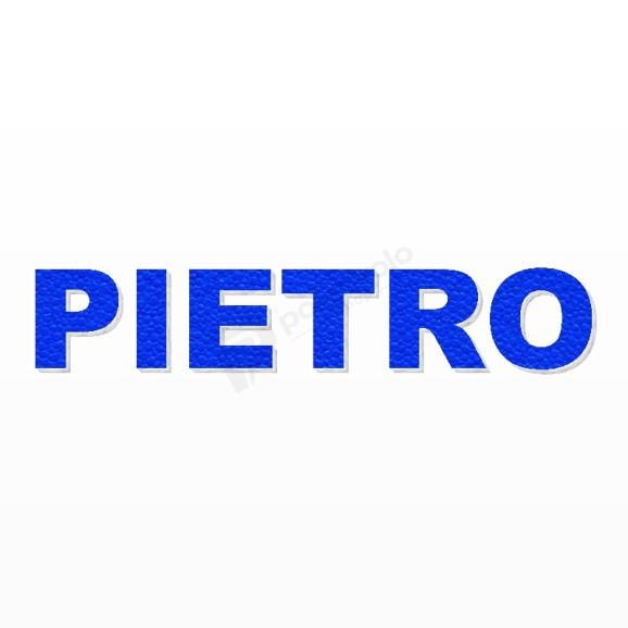 PIETRO nome in polistirolo - Arial - Blu - Senza base