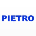 PIETRO nome in polistirolo - Arial - Blu - Senza base