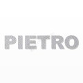 PIETRO nome in polistirolo - Arial - Argento - Senza base