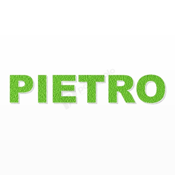 PIETRO nome in polistirolo - Arial - Verde - Senza base