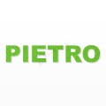PIETRO nome in polistirolo - Arial - Verde - Senza base