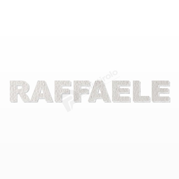 RAFFAELE nome in polistirolo - Arial - Bianco - Senza base