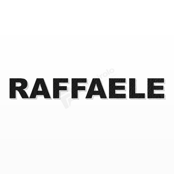 RAFFAELE nome in polistirolo - Arial - Nero - Senza base