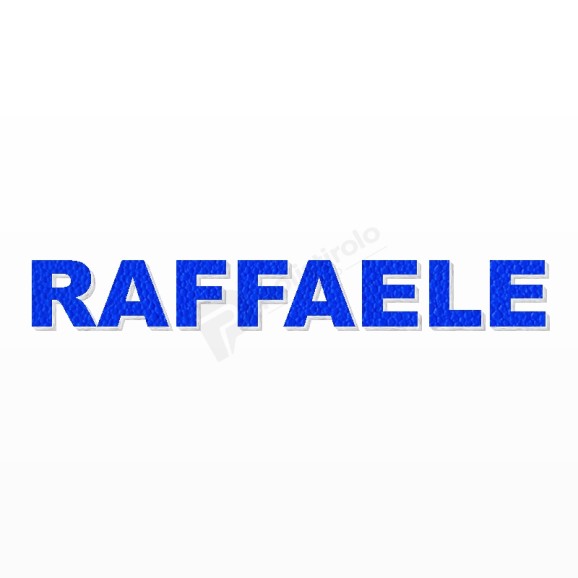 RAFFAELE nome in polistirolo - Arial - Blu - Senza base