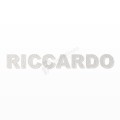RICCARDO nome in polistirolo - Arial - Bianco - Senza base