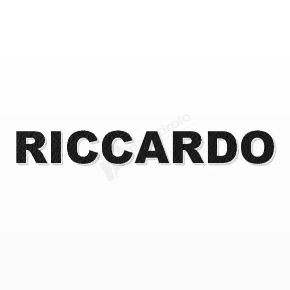RICCARDO nome in polistirolo - Arial - Nero - Senza base