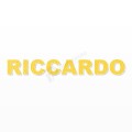 RICCARDO nome in polistirolo - Arial - Giallo - Senza base