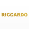 RICCARDO nome in polistirolo - Arial - Oro - Senza base