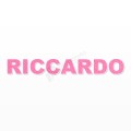RICCARDO nome in polistirolo - Arial - Rosa - Senza base