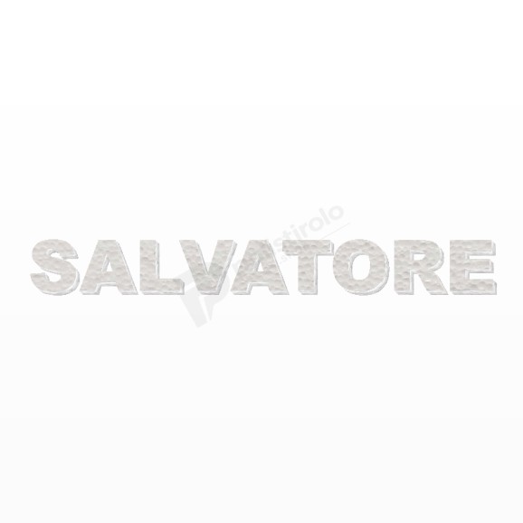 SALVATORE nome in polistirolo - Arial - Bianco - Senza base