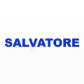 SALVATORE nome in polistirolo - Arial - Blu - Senza base