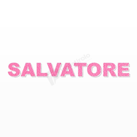 SALVATORE nome in polistirolo - Arial - Rosa - Senza base