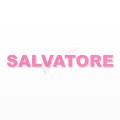 SALVATORE nome in polistirolo - Arial - Rosa - Senza base