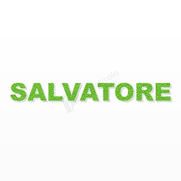 SALVATORE nome in polistirolo - Arial - Verde - Senza base