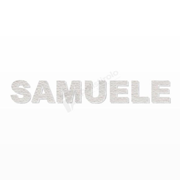 SAMUELE nome in polistirolo - Arial - Bianco - Senza base