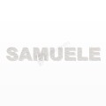 SAMUELE nome in polistirolo - Arial - Bianco - Senza base