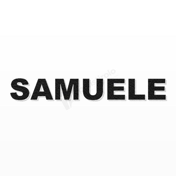 SAMUELE nome in polistirolo - Arial - Nero - Senza base