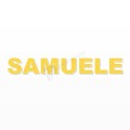 SAMUELE nome in polistirolo - Arial - Giallo - Senza base