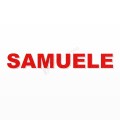 SAMUELE nome in polistirolo - Arial - Rosso - Senza base