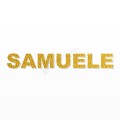 SAMUELE nome in polistirolo - Arial - Oro - Senza base