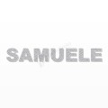 SAMUELE nome in polistirolo - Arial - Argento - Senza base