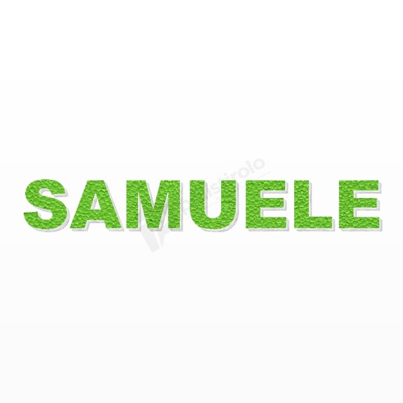 SAMUELE nome in polistirolo - Arial - Verde - Senza base