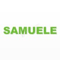 SAMUELE nome in polistirolo - Arial - Verde - Senza base