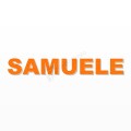 SAMUELE nome in polistirolo - Arial - Arancione - Senza base