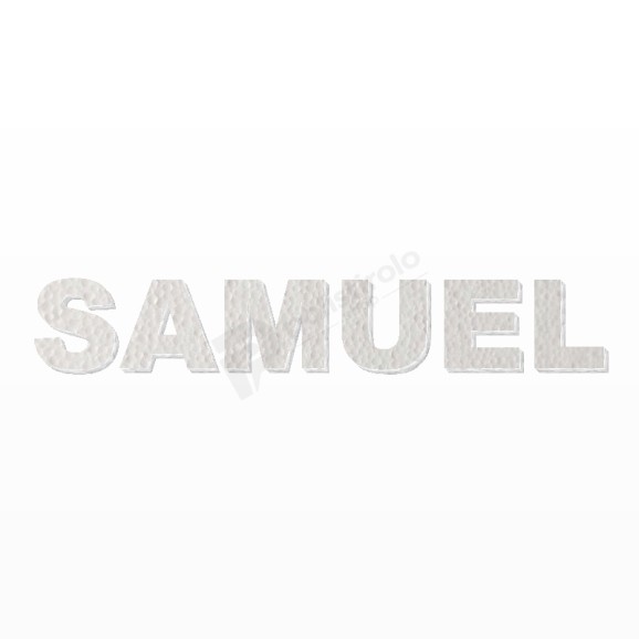 SAMUEL nome in polistirolo - Arial - Bianco - Senza base