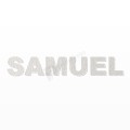 SAMUEL nome in polistirolo - Arial - Bianco - Senza base