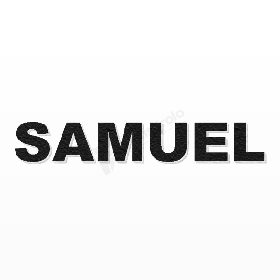 SAMUEL nome in polistirolo - Arial - Nero - Senza base