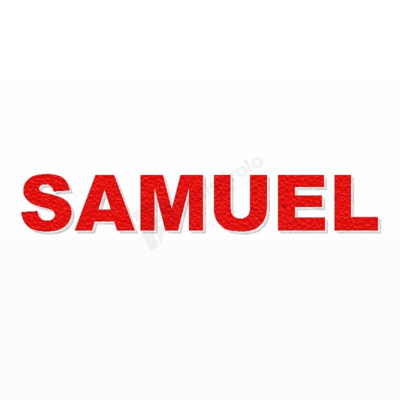 SAMUEL nome in polistirolo - Arial - Rosso - Senza base
