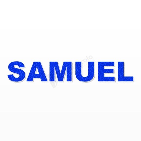 SAMUEL nome in polistirolo - Arial - Blu - Senza base