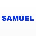 SAMUEL nome in polistirolo - Arial - Blu - Senza base