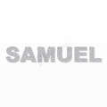 SAMUEL nome in polistirolo - Arial - Argento - Senza base