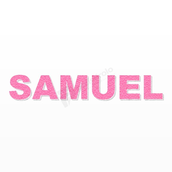 SAMUEL nome in polistirolo - Arial - Rosa - Senza base