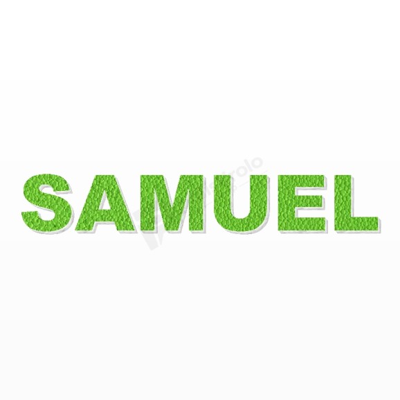 SAMUEL nome in polistirolo - Arial - Verde - Senza base