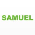 SAMUEL nome in polistirolo - Arial - Verde - Senza base