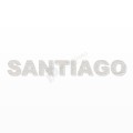 SANTIAGO nome in polistirolo - Arial - Bianco - Senza base