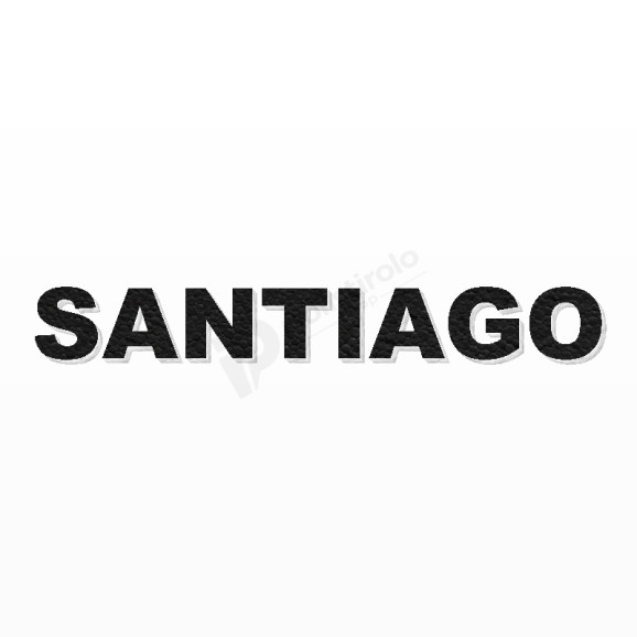 SANTIAGO nome in polistirolo - Arial - Nero - Senza base