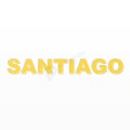 SANTIAGO nome in polistirolo - Arial - Giallo - Senza base